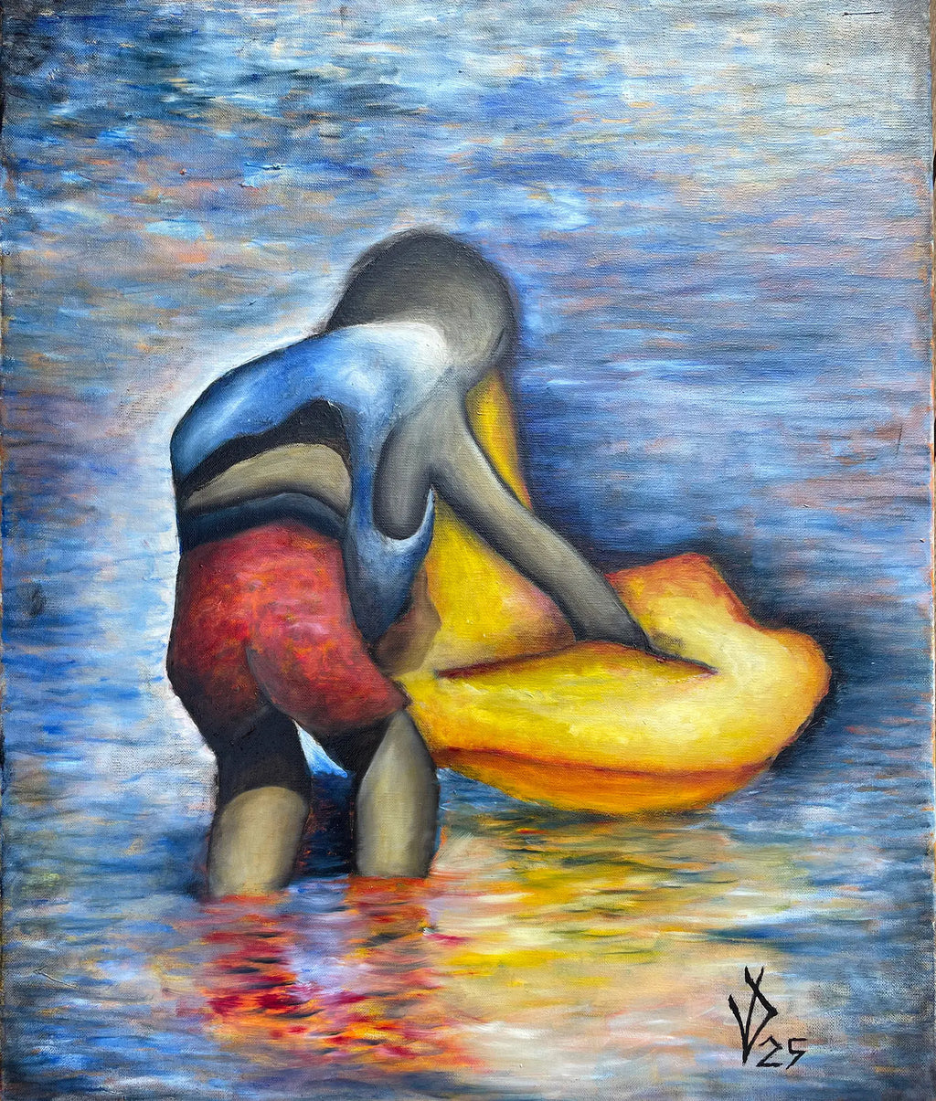 The Sea and the Boy (65x54cm)
