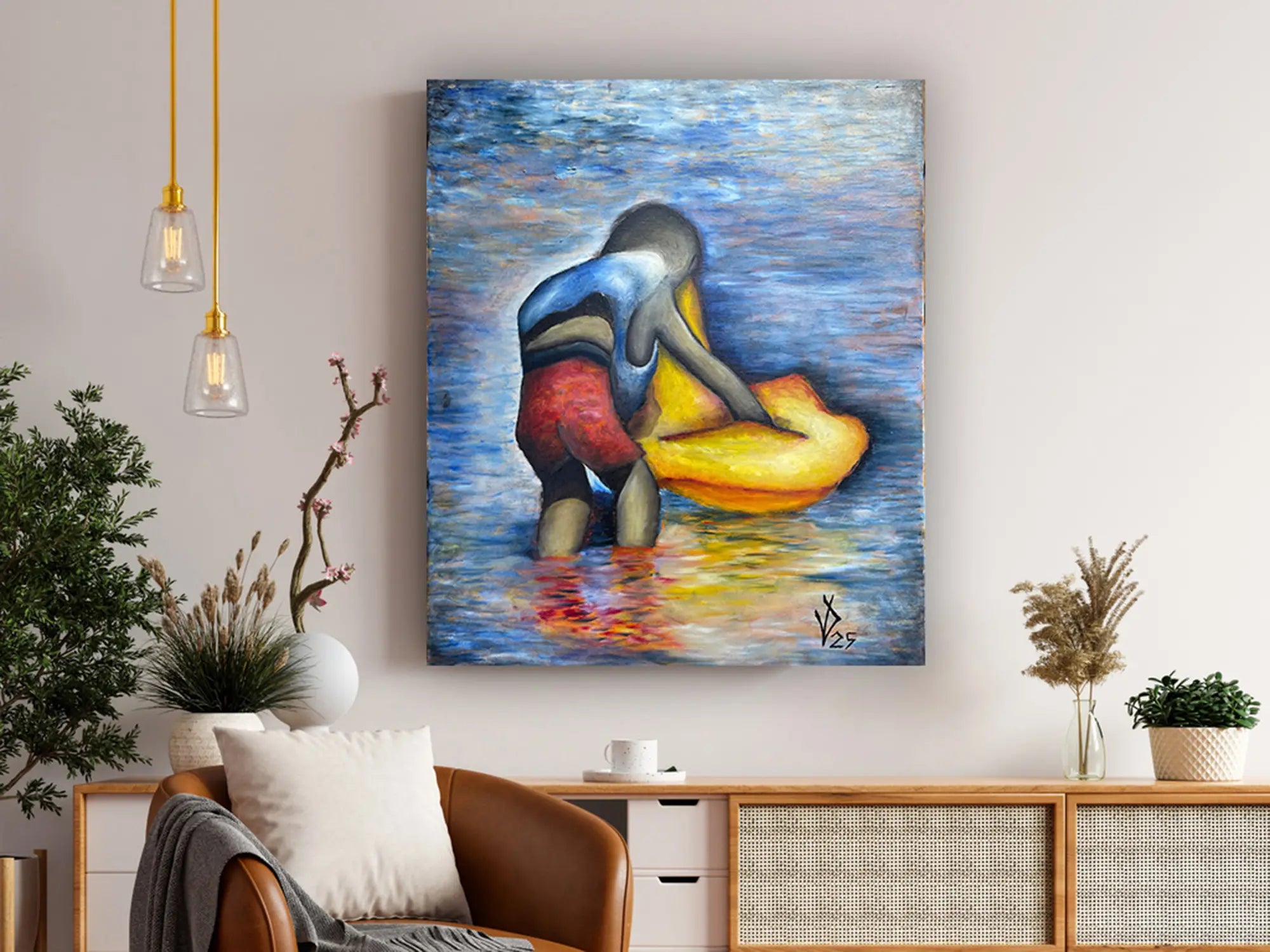 The Sea and the Boy (65x54cm)