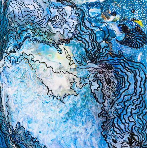 Blue Moment 2, (40x40cm)
